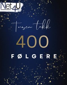 Vi har nådd 400 følgere på Instagram!