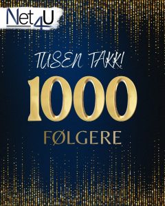 Vi har vokst til 1000 Følgere!
